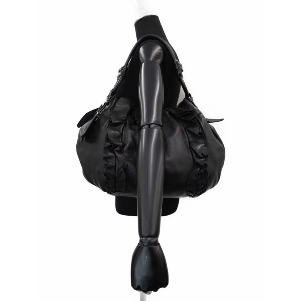Prada Frill One Shoulder Hobo Bag Shoulder - Picture 9 of 9